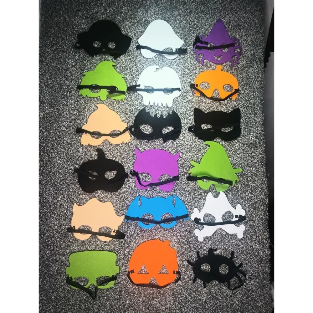 Lot 18 New Kids Halloween Costume Eye Masks Party Classroom Teacher Prize Set